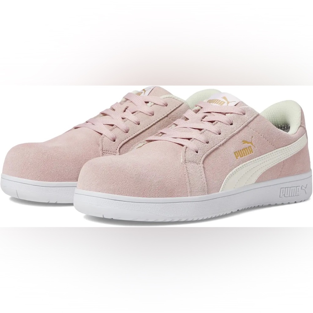 NEW Puma Blush Suede Comp Toe Sneakers Size 6